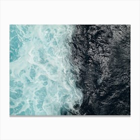 Aerial View Of Ocean Waves Canvas Print