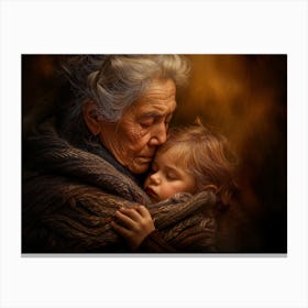 Grandma And Grandchild Canvas Print