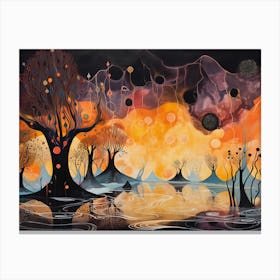 Trees In The Water Canvas Print