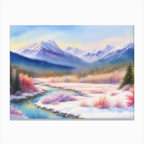 Winter Landscape Painting 5 Canvas Print