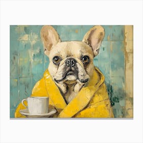 Leisure Frenchie Morning 4 Canvas Print