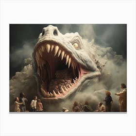 Monster In The Misty Canvas Print