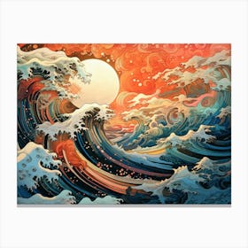 Great Wave Off Kanagawa 11 Canvas Print