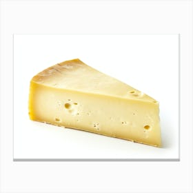 Cheese Slice On White Background Canvas Print