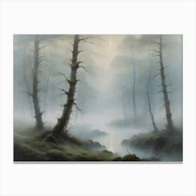 Misty Forest Canvas Print