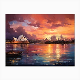 Sunset In Sydney Canvas Print