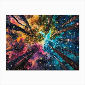 Colorful Trees In The Sky Canvas Print