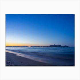 Sunset On The Beach Of Mallorca Canvas Print