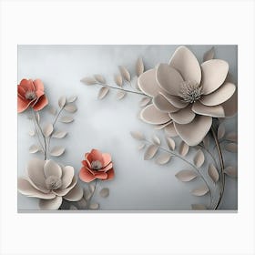 Abstract Flowers Canvas Print