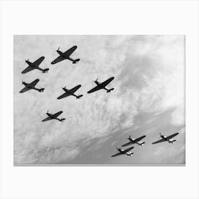 A Formation Of Hawker Hurricane Fighters October 1940 Canvas Print