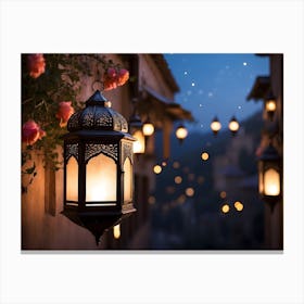 Ramadan Islamic Lanterns at night 5 Canvas Print