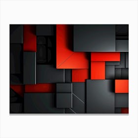 Black And Red Canvas Print