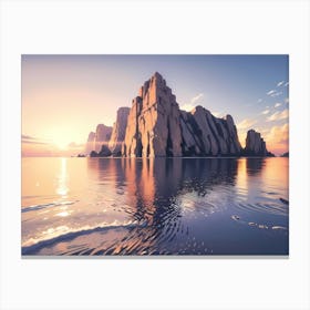 Sunrise Over The Ocean Canvas Print