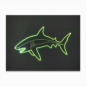 Neon Lime Dogfish Shark 6 Canvas Print