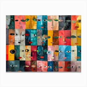 Modern Colorful Faces 2 Canvas Print
