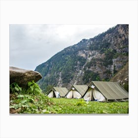 Tents In The Mountains Canvas Print