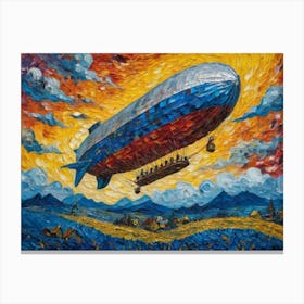 Hot Air Balloon In The Sky Canvas Print