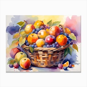 Basket Of Fruit Canvas Print