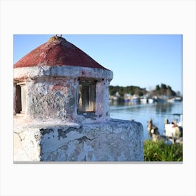 Greek Harbour Canvas Print