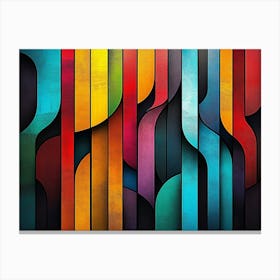 Colorful Art Image Depicting Different Colorful Shapes 2 Canvas Print