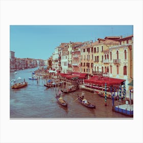 Retro Grand Canal In Venice, Italy Canvas Print