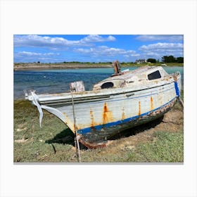 Old Boat On The Beach 1 Canvas Print