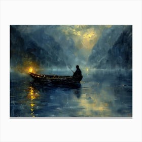 Man In A Boat 1 Canvas Print