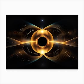 Abstract Golden Sphere Canvas Print