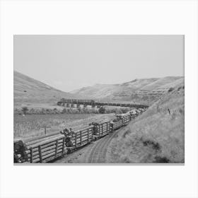 Untitled Photo, Possibly Related To Logging Train, Spalding Junction, Idaho By Russell Lee Canvas Print