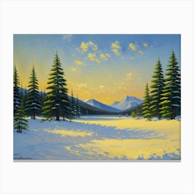 Winter Landscape Frozen Horizons Canvas Print