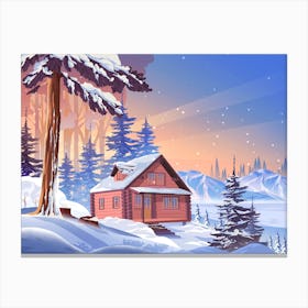 Snow Landscape Canvas Print
