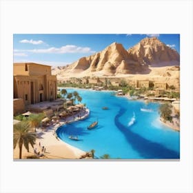 Egyptian Lake Canvas Print