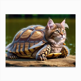 Turtleitten Canvas Print