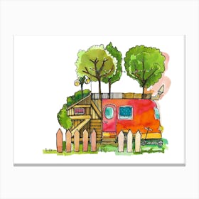 Kid's Camper Van Canvas Print