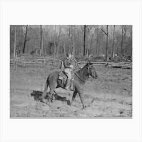 Home Supervisor Of Chicot Farms Project Must Ride Horseback To Get To And From Project, Arkansas By Russell Canvas Print