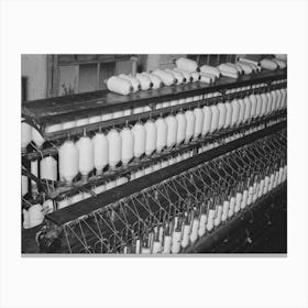 Making Three Twist Thread,Laurel Cotton Mills, Laurel, Mississippi By Russell Lee Canvas Print