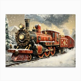 Christmas Train 4 Canvas Print