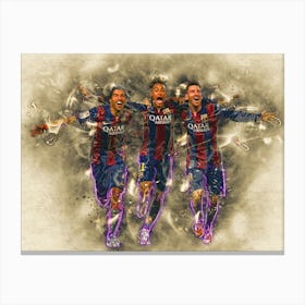 Messi Neymar Suarez Canvas Print