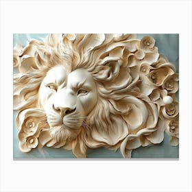 Lion Head Wall Art Canvas Print