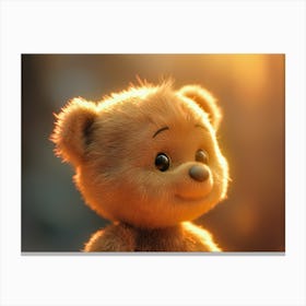 Happy Teddy Bear Canvas Print