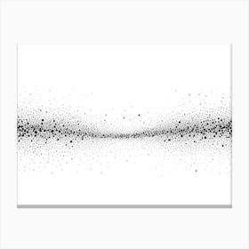 Black And White Dots On A White Background Canvas Print