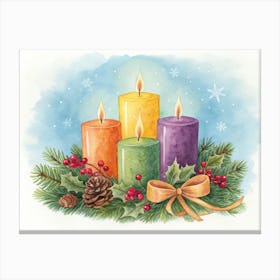 Christmas Candles Canvas Print