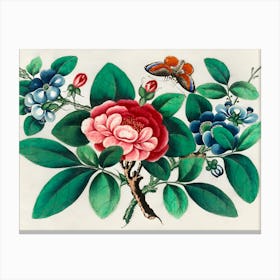 Chinese Flower Painting Canvas Print