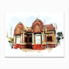 Wat Hanchey, Eastern Cambodia, Cambodia Canvas Print