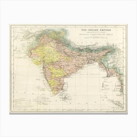 Second Edition Of The Imperial Gazetteer Of India (1885) Canvas Print
