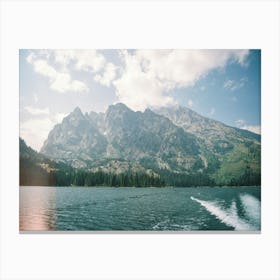 Mountain Lake Landscape on Film Canvas Print