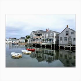 Old Houses On The Water (Nantucket Series) Canvas Print