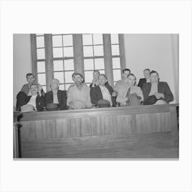 County Commissioners At Mass Meeting, San Augustine, Texas By Russell Lee Canvas Print