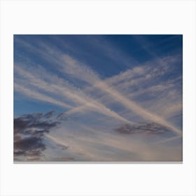 Contrails In The Sky Canvas Print