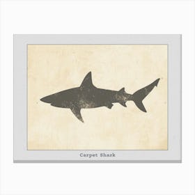 Carpet Shark Silhouette 3 Poster Canvas Print